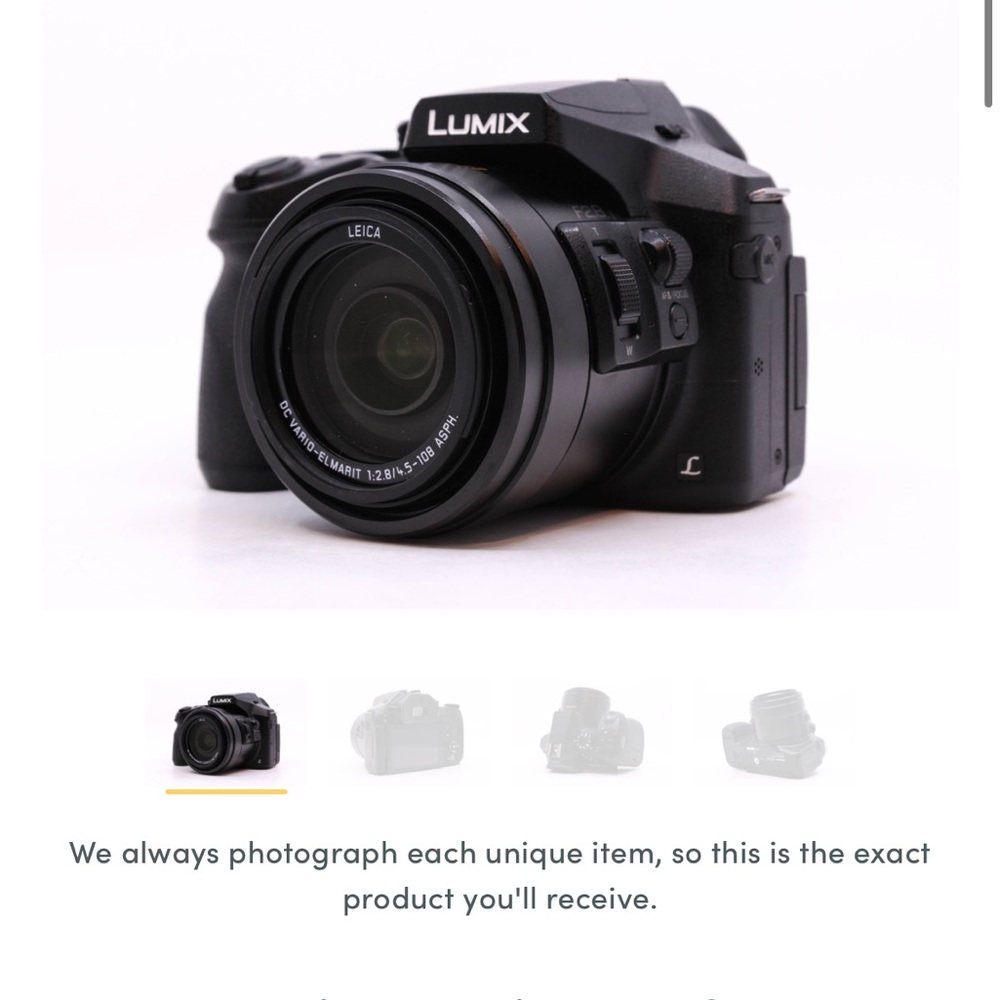 Panasonic LUMIX camera with rode mic